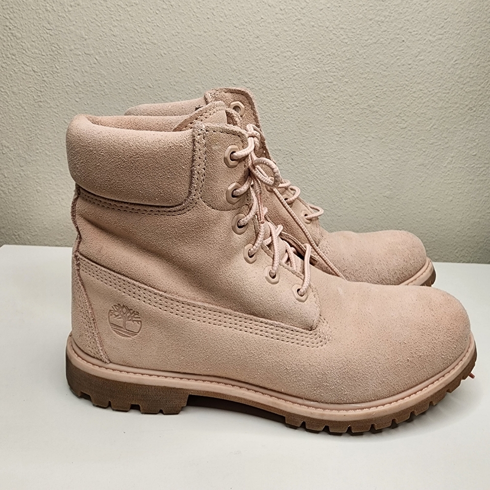 Pink Suede Timberland Sz 9 Primaloft Timberdry Defender Workboots - Picture 15 of 16